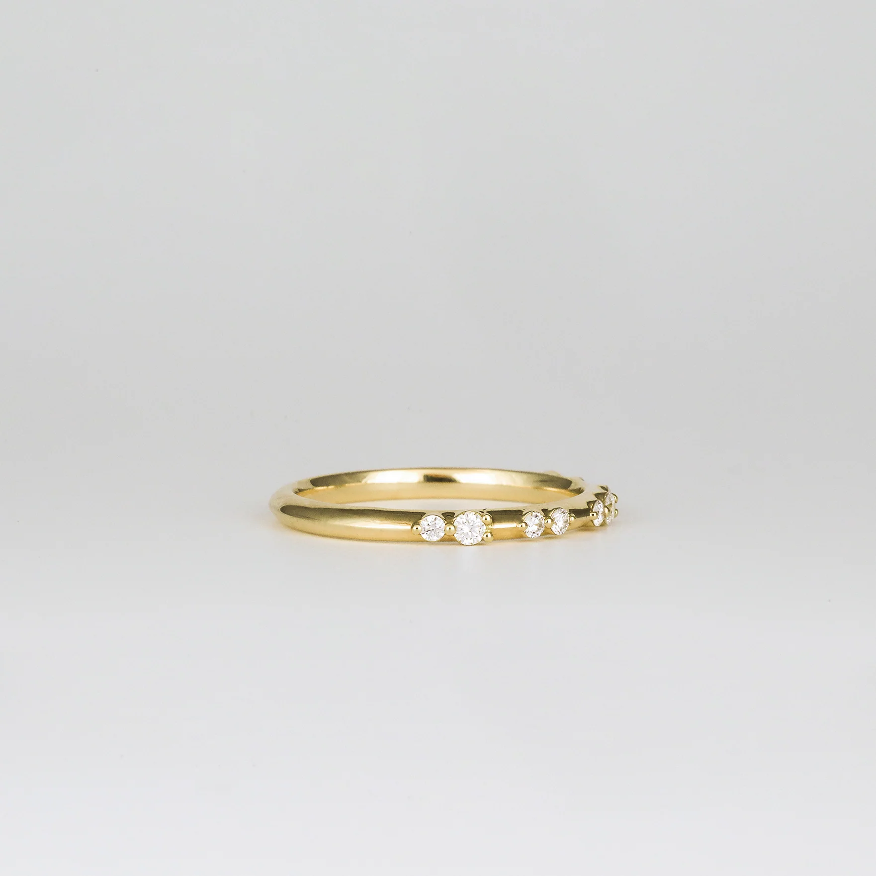 Amelie 1.8mm Straight Round Diamond Wedding Band - Image 3