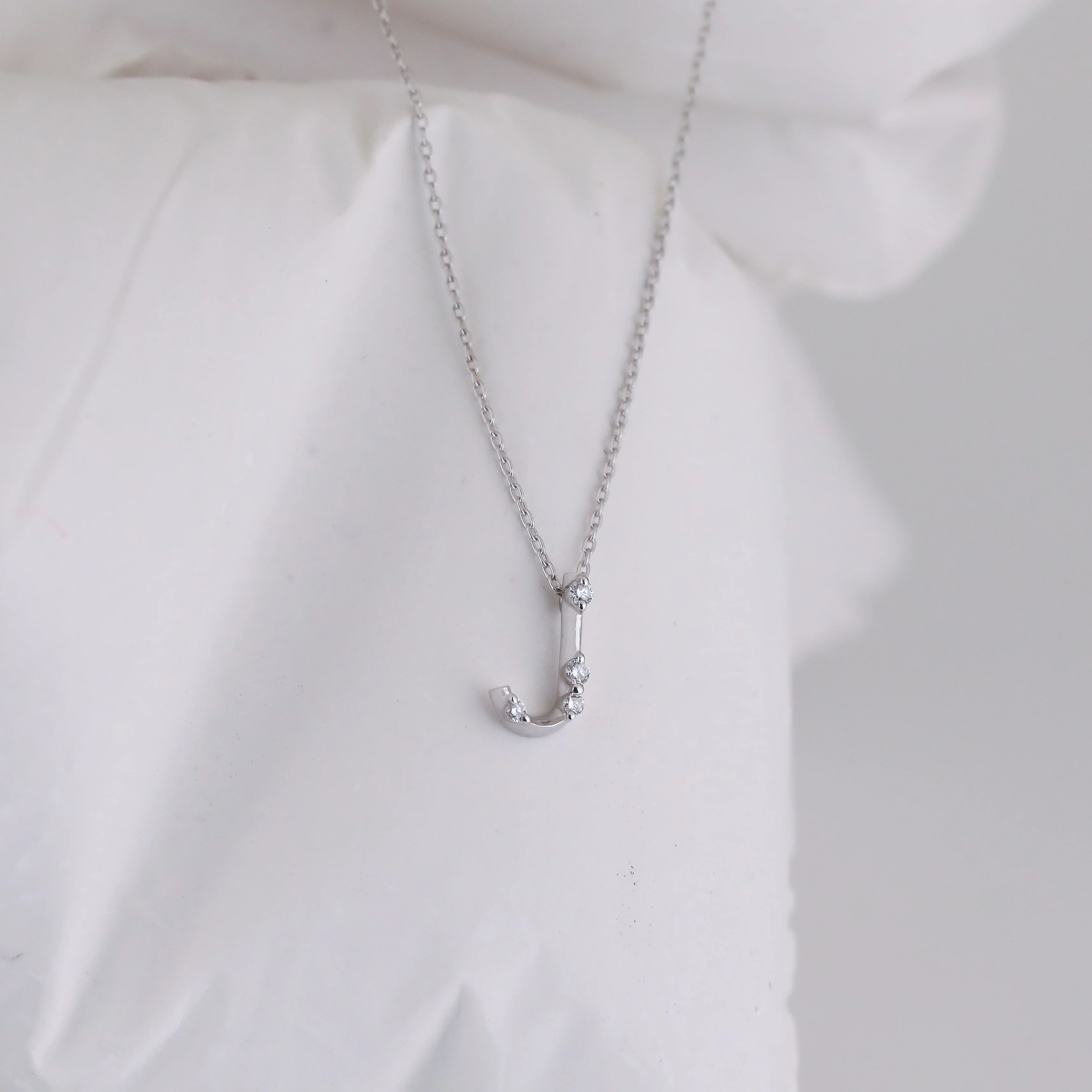 Amelie Initial Necklace - Diamond Letter Pendant Personalised Fine Jewellery - Image 5