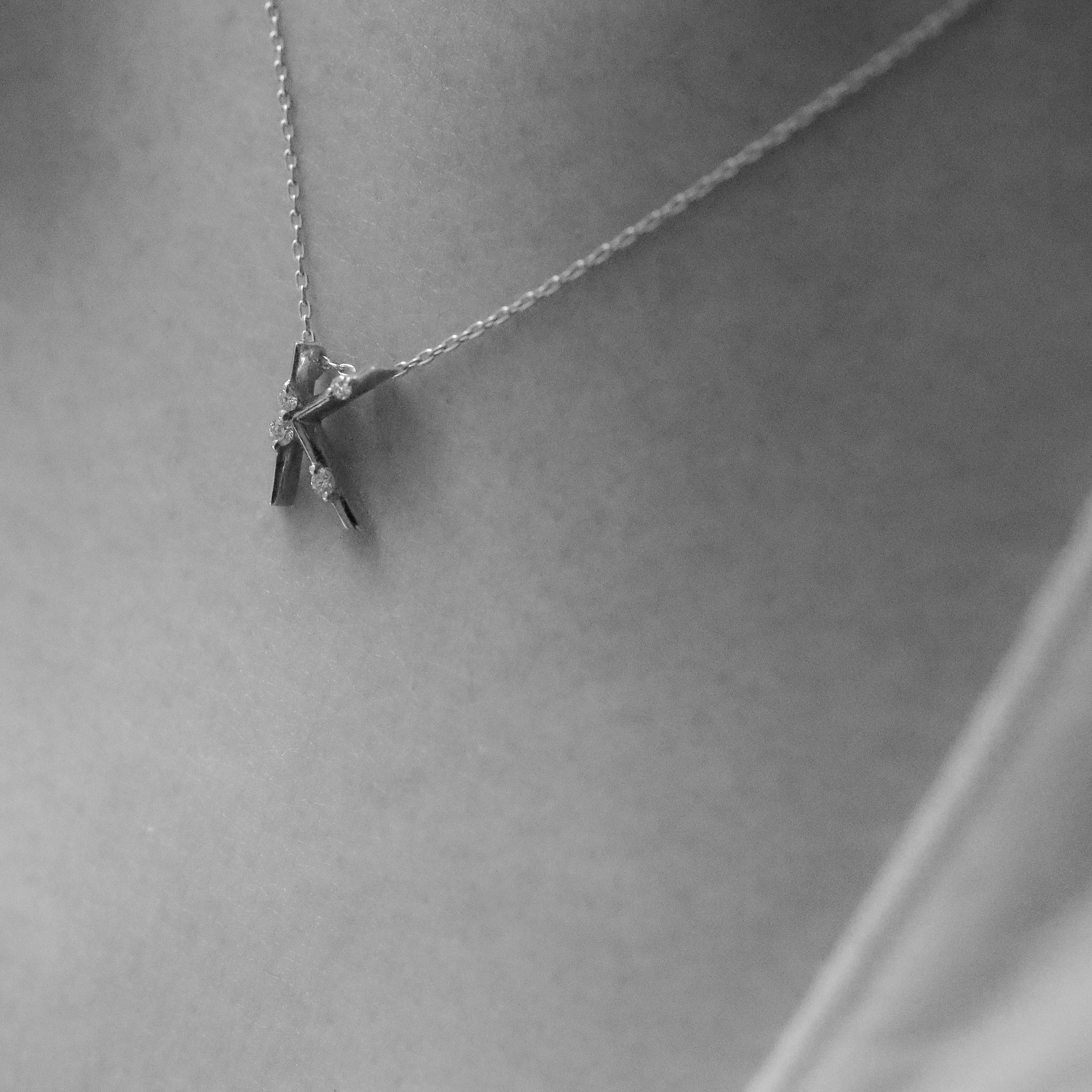 Amelie Initial Necklace - Diamond Letter Pendant Personalised Fine Jewellery - Image 7