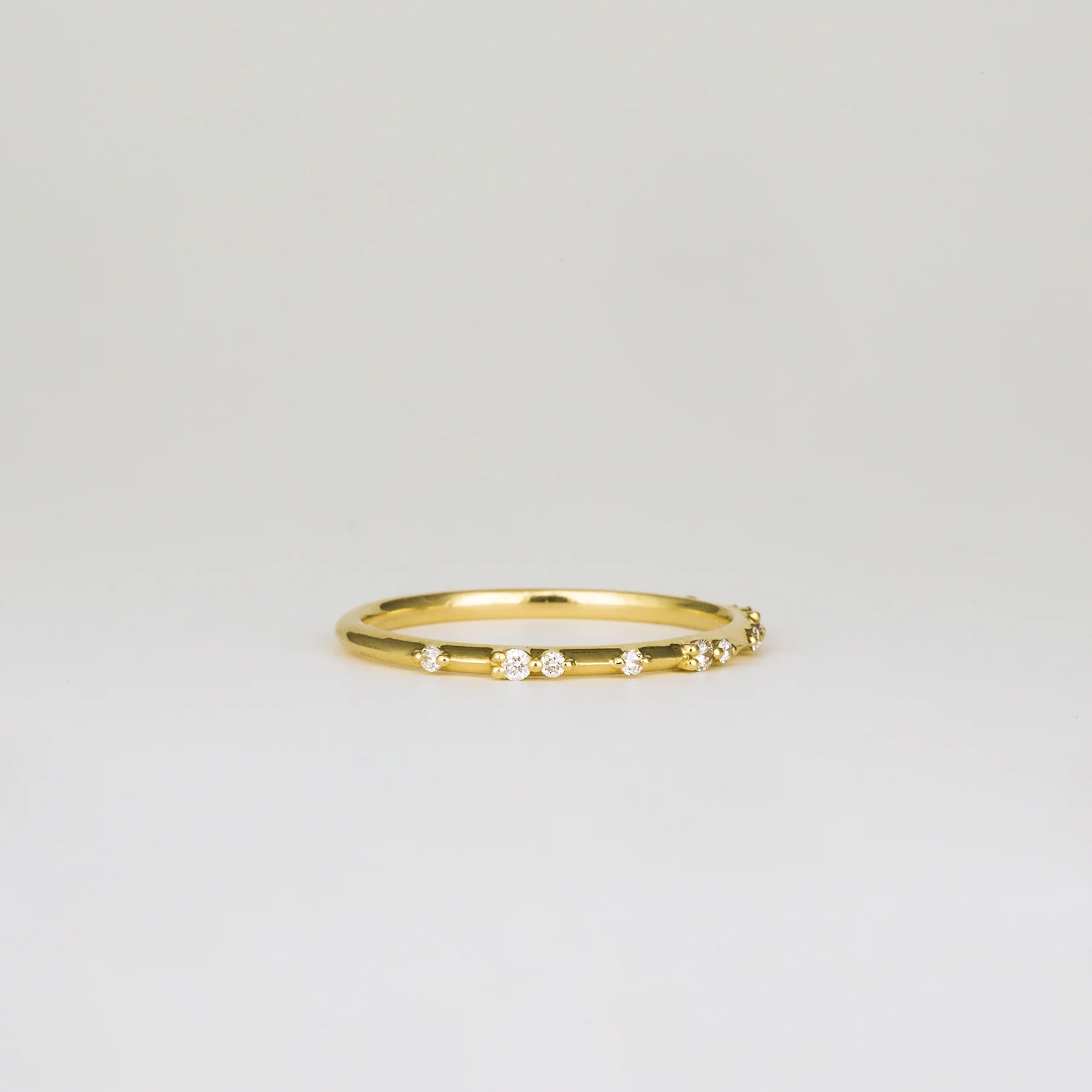 Amelie Straight Round Diamond Wedding Band - Image 3