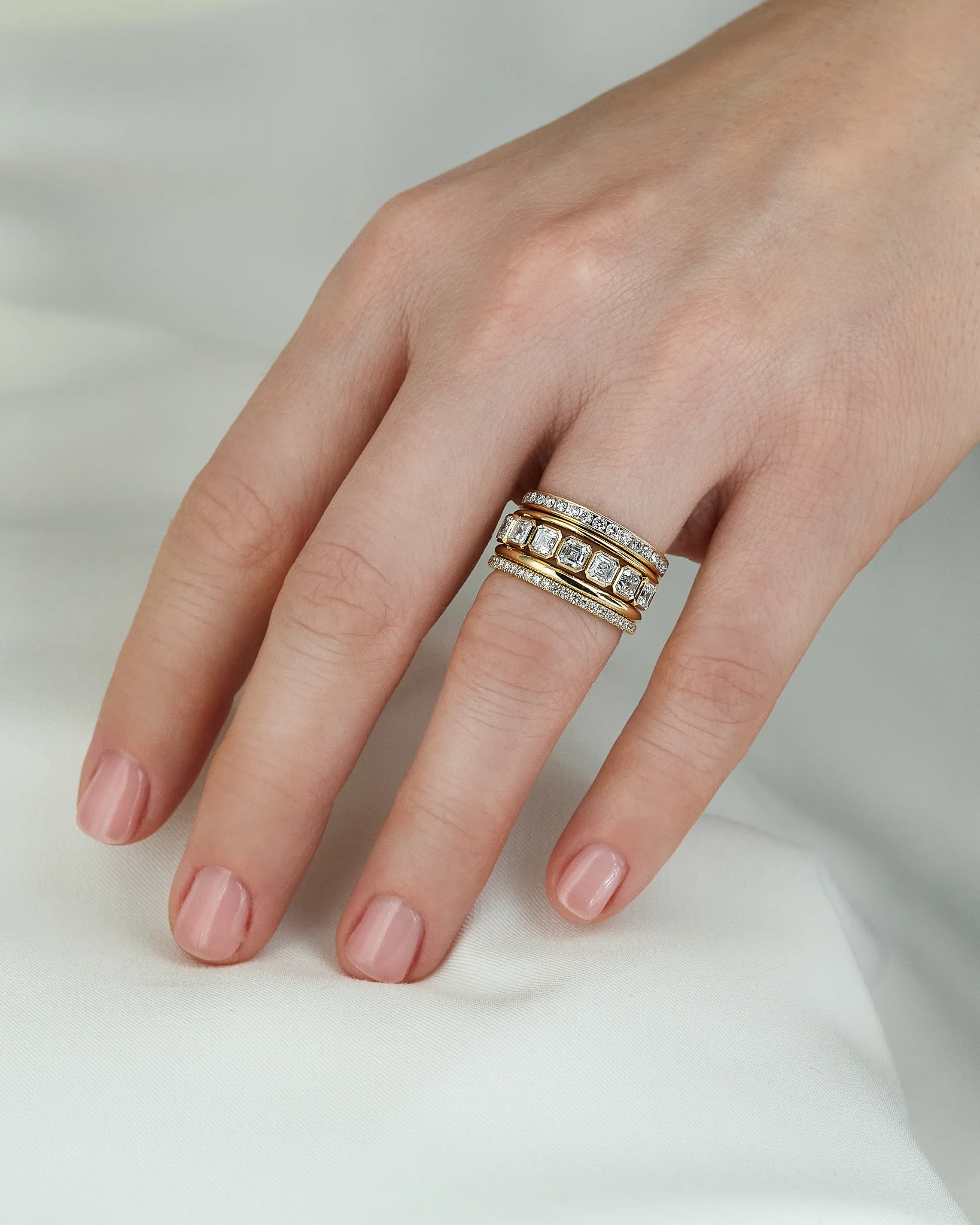 Arabella Asscher-Cut Diamond Band - Image 6